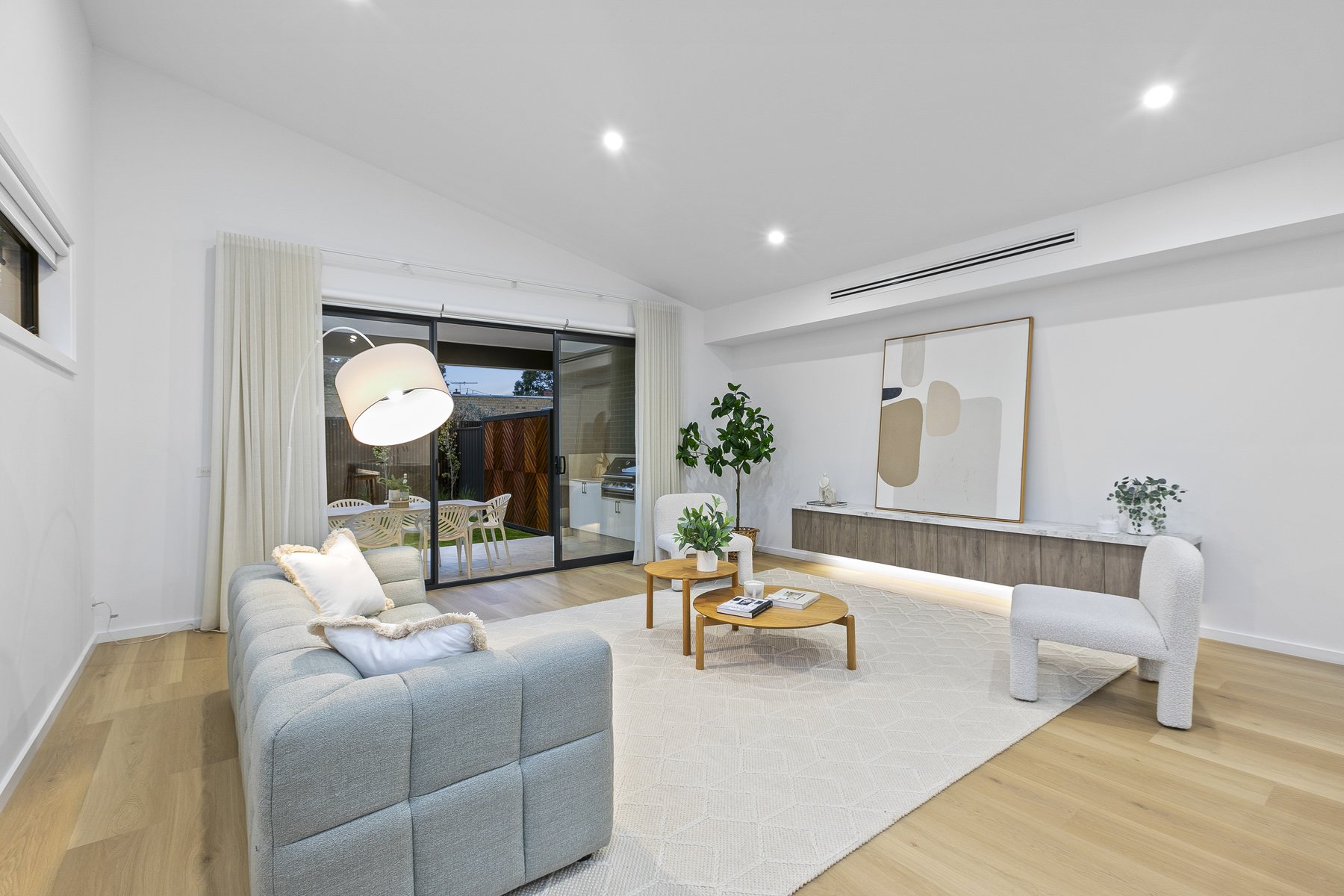 Living area opening to the outdoor space