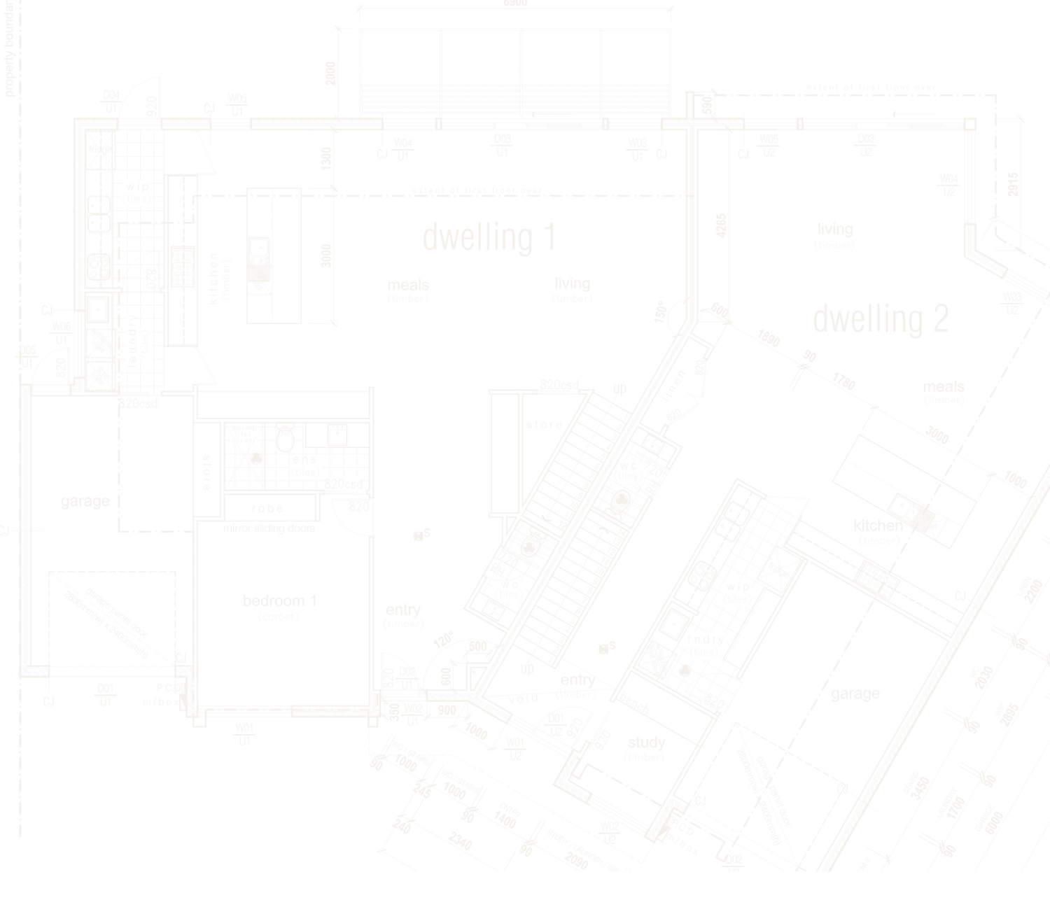 A real working drawing, ground floor
