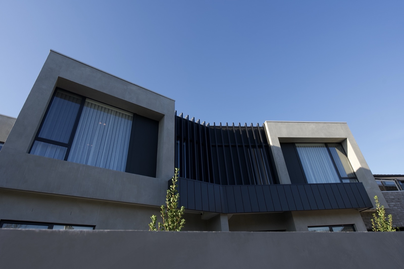 A completed townhome facade in St Kilda East